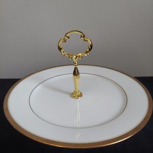 Noritake Charlotta Gold Handled Serving Tray